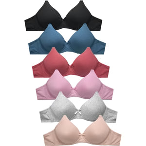 2 PCS  LADIES NO WIRE COTTON PLAIN BRA (Copy) (Copy)