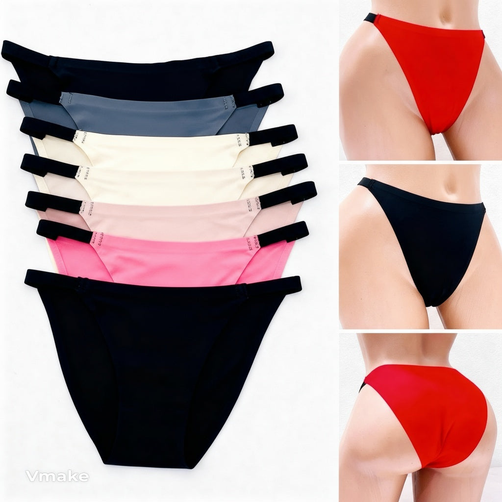 Ladies Bikini Seamless High-Cut Panty (12 Pcs Set)